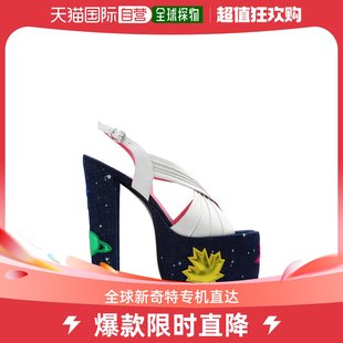 香港直邮Dsquared2 女士Dsquared2 贴花细节厚底凉鞋