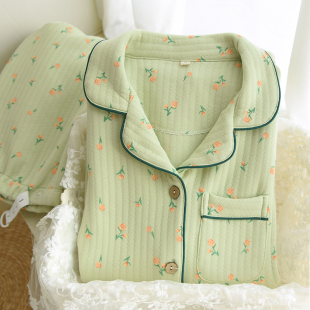 月子服秋冬纯棉产后空气，棉夹棉2月份春秋季厚款孕妇睡衣哺乳衣