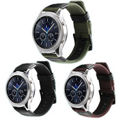 三星Galaxy Watch 42/46mm手表表带尼龙 S4运动帆布20/22mm表带s3 三星Watch Active 2表带男女S2 sport腕带