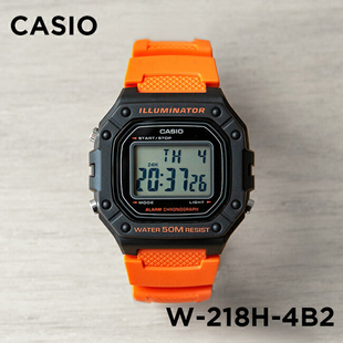 卡西欧手表casiow-218h-4b2户外运动，时尚腕表方块，防水电子表