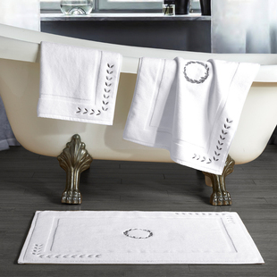 酒店地巾加厚纯棉浴室防滑脚垫，卫生间吸水毛巾，地垫家用地毯可机洗