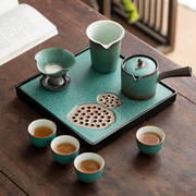 陶瓷功夫茶具套装茶壶茶杯，整套家用客厅，储水式茶盘泡茶小套装礼盒
