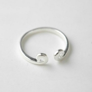 简约小众设计S925纯银紧箍咒开口指环女戒指可爱百搭关节戒指时尚
