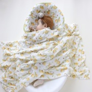 新生儿襁褓巾婴儿包巾，宝宝抱被婴幼儿，双层竹棉盖毯儿童浴巾抱毯