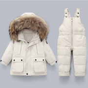 宝宝羽绒服男女童2022套装小童婴儿1-5岁儿童洋气两件套冬装