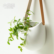 壁挂水培花瓶墙上白色创意，插花装饰绿植花盆陶瓷，干花花瓶花器墙壁