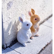 花园装饰小兔子摆件庭院户外幼儿园，装饰摆件工艺品雕塑仿真兔子