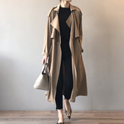 2023秋季韩版时尚气质，长款风衣外套女复古英伦，风宽松洋气大衣