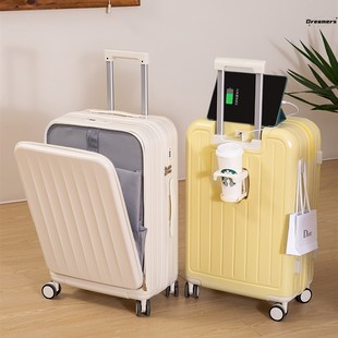 。行李箱智能可坐人飞机，可带登机免托运前置开口充电女旅行箱24