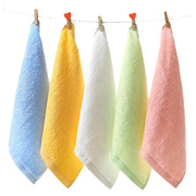竹纤维幼儿园专用小童洗脸毛巾，方巾25x25正方形，薄款柔软儿童婴儿