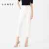 LANCY/朗姿女装2023夏季白色铅笔裤子高端显瘦通勤西装长裤女