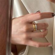 范智乔韩版饰品925纯银菱格纹，戒指个性小红书，ins戒指指环首饰