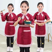 儿童厨师表演服男女童服务员演出服幼儿cosplay服装时尚