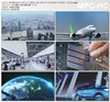 航拍上海中心大厦和卢浦大桥芯片在高科技产品，应用视频素材