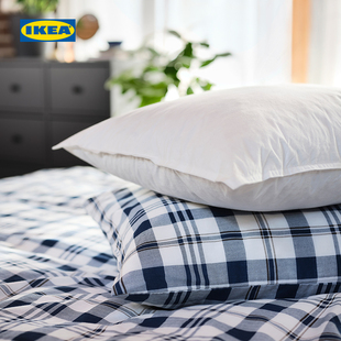 IKEA宜家LUNDTRAV隆特拉福床上用品枕头枕芯颈椎枕护颈枕单人枕