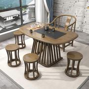 实木茶桌椅组合小阳台客厅办公室茶台一体一整套装功夫茶几泡茶定