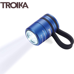 德国Troika USB充电闪烁户外自行车夜行灯 夜跑迷你小头灯手电筒