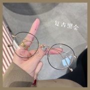 ins风网红金属圆框眼镜架女小红书同款韩版可配度数近视眼镜框潮