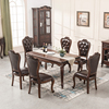 美式实木餐桌椅组合黑胡桃木新古典(新古典)家具，家用定制餐厅西餐桌长方形