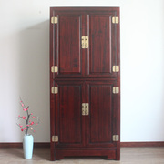 新中式香樟木衣柜简约现代实木，四门小户型整体衣橱卧室储物收纳柜
