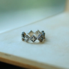 魔泰银925纯银锆石饰品小众风格 雕花复古高级感戒指环开口