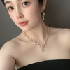 韩式新娘婚纱项链耳环套装，女夹锆石系列钻石水晶，锁骨链晚礼服配饰