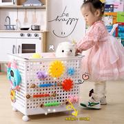儿童玩具收纳篮家用大容量，宝宝推车积木，毛绒娃娃收纳储物篮