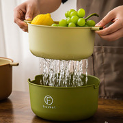 厨房沥水篮水果盘洗菜盆塑料家用客厅菜篮子洗水果滤水篮菜盆