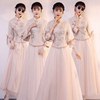 中式伴娘服2024春季中国风新娘结婚伴娘团姐妹裙显瘦旗袍礼服