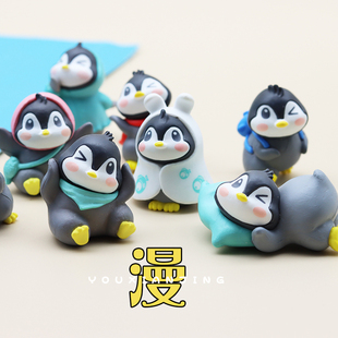 独立盲袋迷你小企鹅超多款一套可爱卡通动物模型摆件礼物Q版公仔