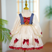 白雪公主裙女童秋装，2023洋气儿童长袖连衣裙，洛丽塔迪士尼裙子