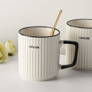 日式马克杯陶瓷杯子女生夏季情侣，喝水杯家用办公室男生咖啡杯茶杯