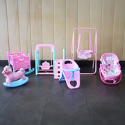 女孩过家家餐椅仿真婴，儿童宝宝摇摇篮玩具，小推车带公主娃娃吊床