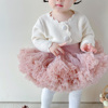 韩版婴儿秋冬装女宝宝，针织外套女童洋气棉线，毛衣开衫多巴胺风套装