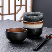 家用饭碗日式创意陶瓷米饭碗甜品碗早餐碗个性简约餐具单人吃饭碗