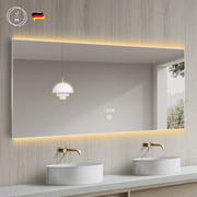 德国浴室led方镜卫生间壁镜挂式防雾洗漱镜定制厕所洗手台智能镜
