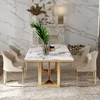意式大理石餐桌椅组合长方形简约后现代，港式轻奢客d厅北欧桌子家