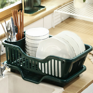 碗碟收纳架家用沥水碗，盘架厨房碗筷置物架沥水，篮放碗架收纳盒塑料