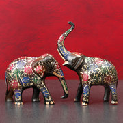 铜大象招财风水摆件客厅装饰品，巴基斯坦铜器纯铜一对铜象家居饰品