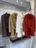 欧洲站秋冬季女士气质系带双面羊绒大衣纯色中长款毛呢外套