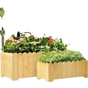 防腐木花箱.碳化木花盆长方形，实木户外家用蔬菜种植箱阳台花槽