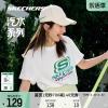 skechers斯凯奇夏季情侣，同款白色t恤女子索，罗娜针织速干短袖衫男