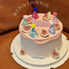 网红敲可爱迷你毛球帽蛋糕装饰卡通，儿童生日烘焙无花果小蛋糕插件