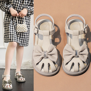 儿童公主凉鞋女童鞋子2024夏季夏款中大童女孩学生包头沙滩鞋