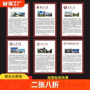 中国大学励志海报名校分布图挂画名校简介墙贴985211介绍教室布置