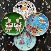 埃兰迪尔北欧乡村风格釉下彩，陶瓷餐具西餐盘，家用菜盘早餐点心盘子