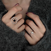 韩版戒指女百搭冷淡风小众星光戒指银时尚简约个性潮酷百搭高级感