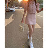 法式甜美短款外套女夏季薄款设计感小众粉色名媛气质外搭短袖上衣