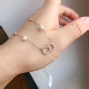 韩国14k金珍珠(金珍珠)项链