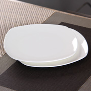 8英寸盘子纯白骨瓷西餐盘餐具瓷碟酒店牛排点心盘